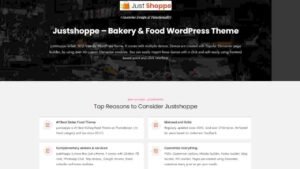 Explore Justshoppe - Elementor Cake Bakery WordPress Theme-based WordPress theme for bakeries. Learn about its features, customization options, and how