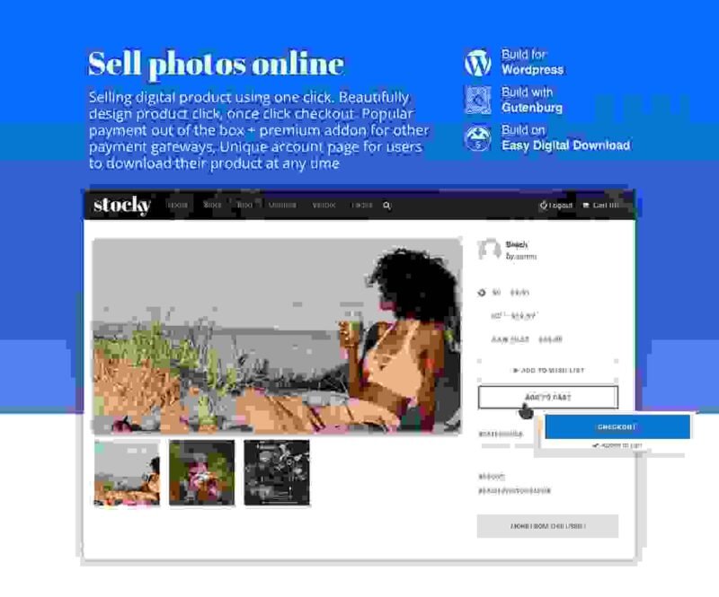 Stocky - A Stock Photography Marketplace Theme for stock photography marketplaces. Features advanced search, customizable listings, e-commerce integration