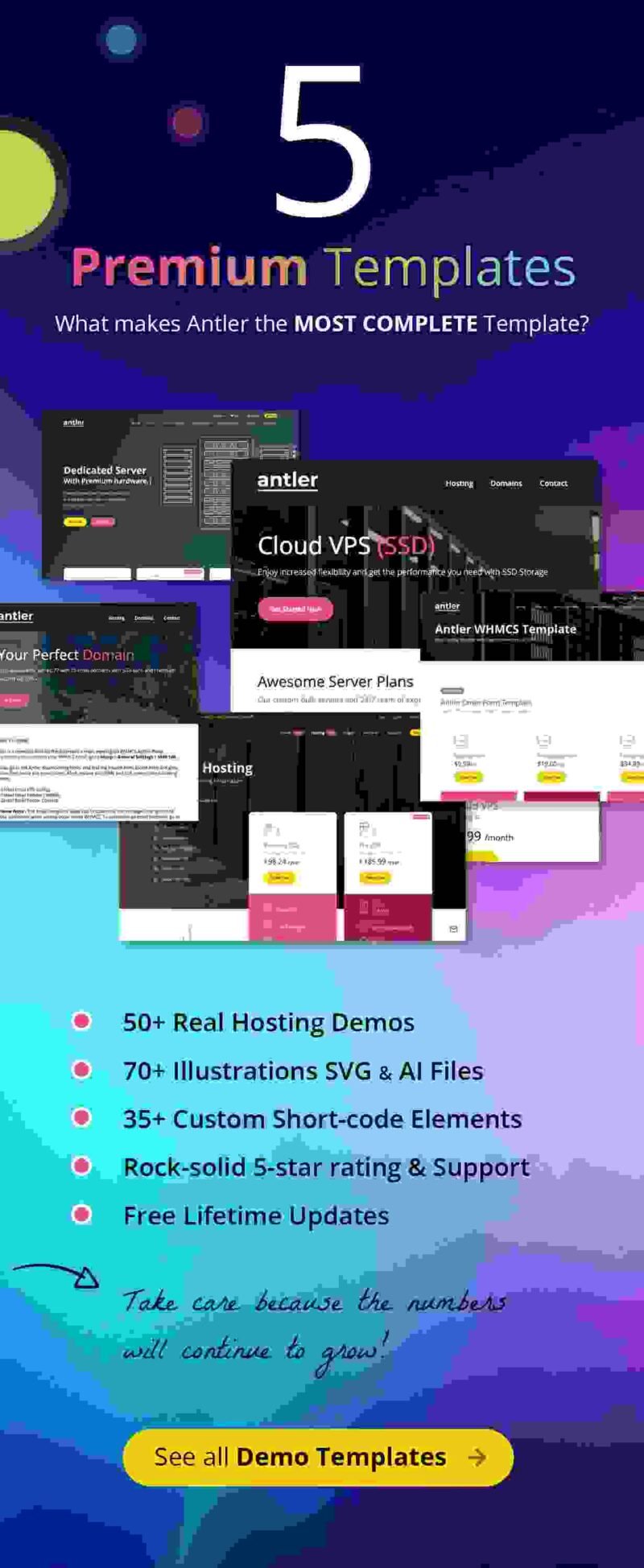 Discover Antler - Hosting Provider & WHMCS Template By inebur v3.8.1 designed for web hosting companies. Create a professional online presence with stunning