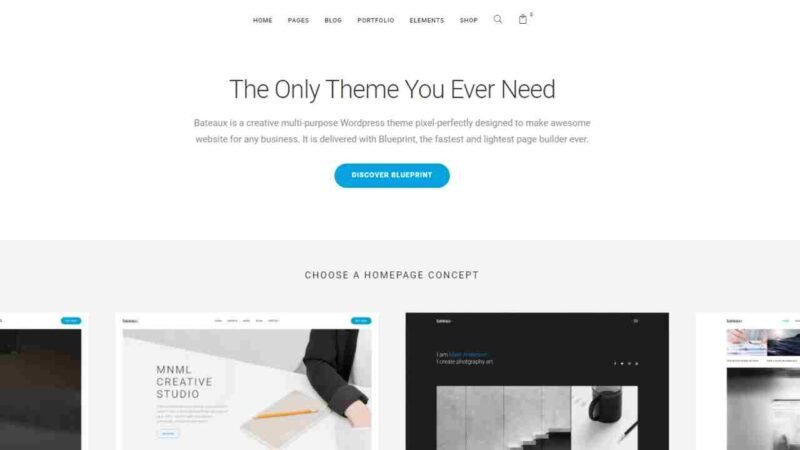 Bateaux - Creative Multi-Purpose WordPress Theme features for creating versatile and stylish websites Explore its design options performance SEO features