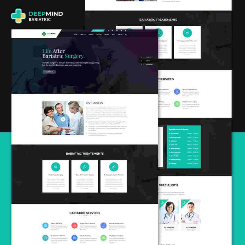DeepMind Coronavirus Hospital and Heath HTML Template v2.0 offering pandemic-specific tools, SEO optimization, and appointment booking features