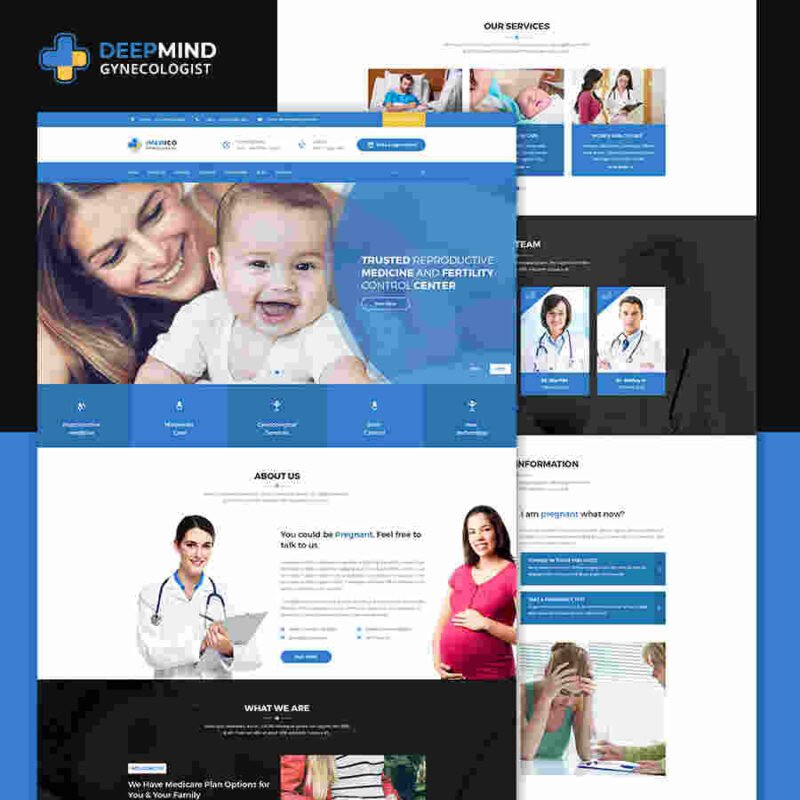 DeepMind Coronavirus Hospital and Heath HTML Template v2.0 offering pandemic-specific tools, SEO optimization, and appointment booking features