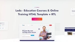 Discover the Ledu - Education Courses & Online Training HTML Template v1.2, the ultimate tool for creating eLearning platforms. Learn about its features