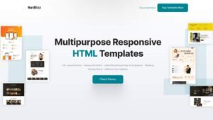 Discover the NetBizz - Business and Corporate Multipurpose HTML Template, a versatile and feature-rich HTML template designed for corporate and business