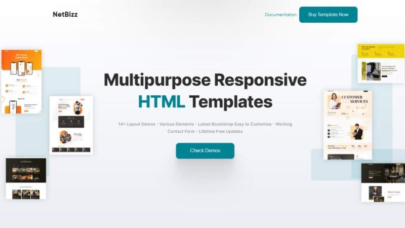 Discover the NetBizz - Business and Corporate Multipurpose HTML Template, a versatile and feature-rich HTML template designed for corporate and business