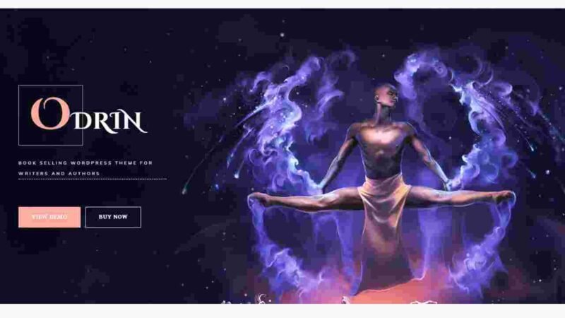 Discover Odrin - Book Selling WordPress Theme for Writers and Authors for writers and authors Sell books online promote new releases, and showcase your