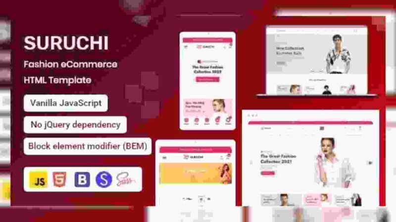 Discover the powerful features of Suruchi - Fashion eCommerce HTML Template v2.0.2. A perfect solution for creating a stylish and responsive online store